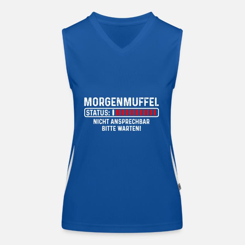 Morgenmuffel - Status Funktionelles Kontrast-Tank Top für Frauen
