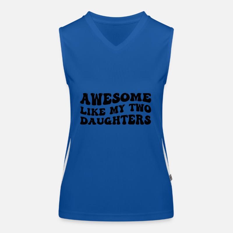 Awesome Like My Two Daughters Women's Functional Contrast Tank Top