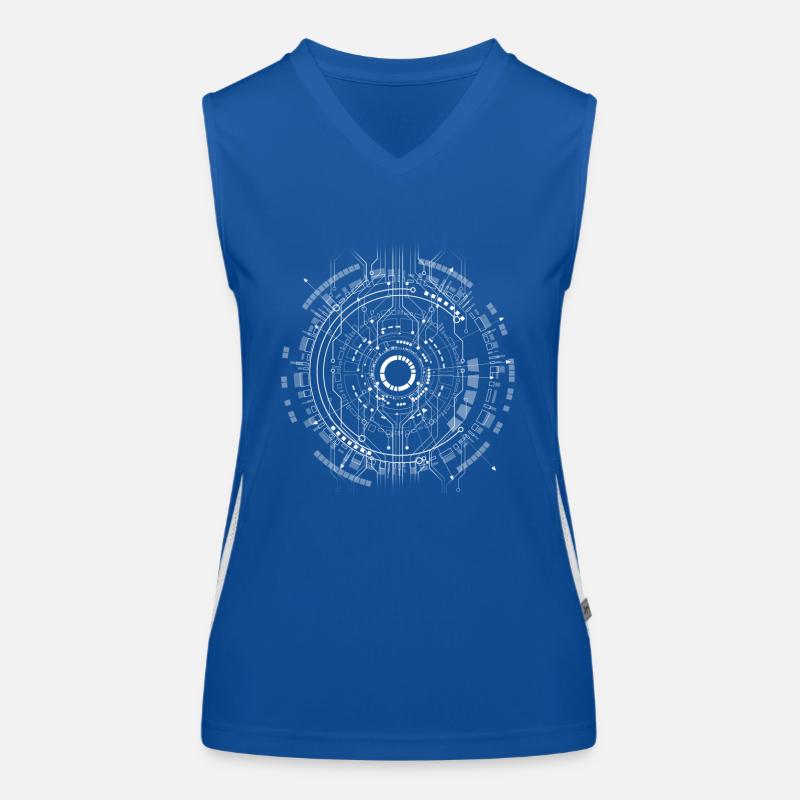 computer board core cpu pc code program nerd lo Women's Functional Contrast Tank Top