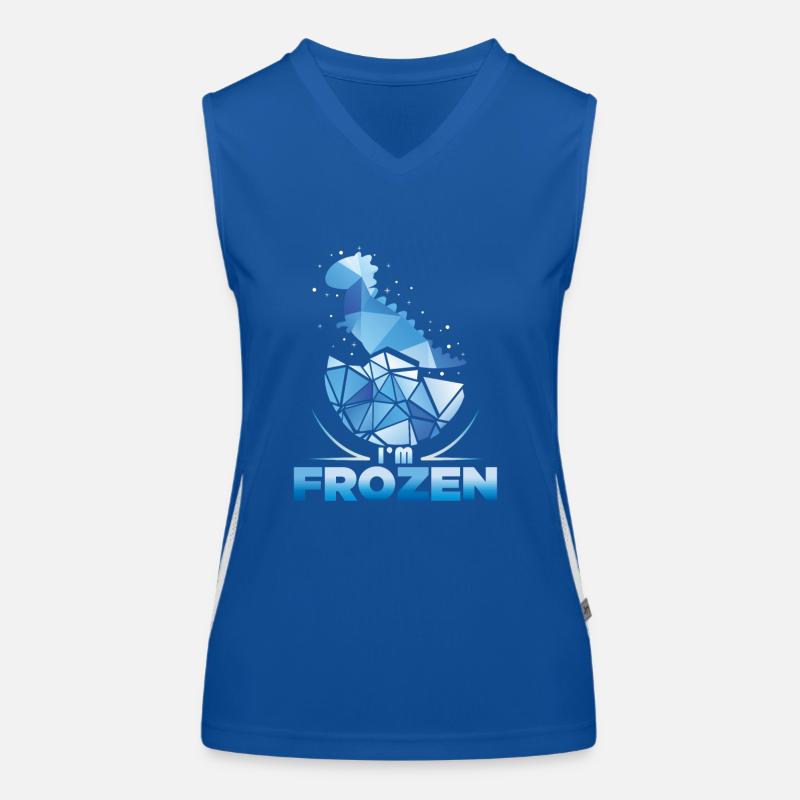 Frozen dino Women's Functional Contrast Tank Top
