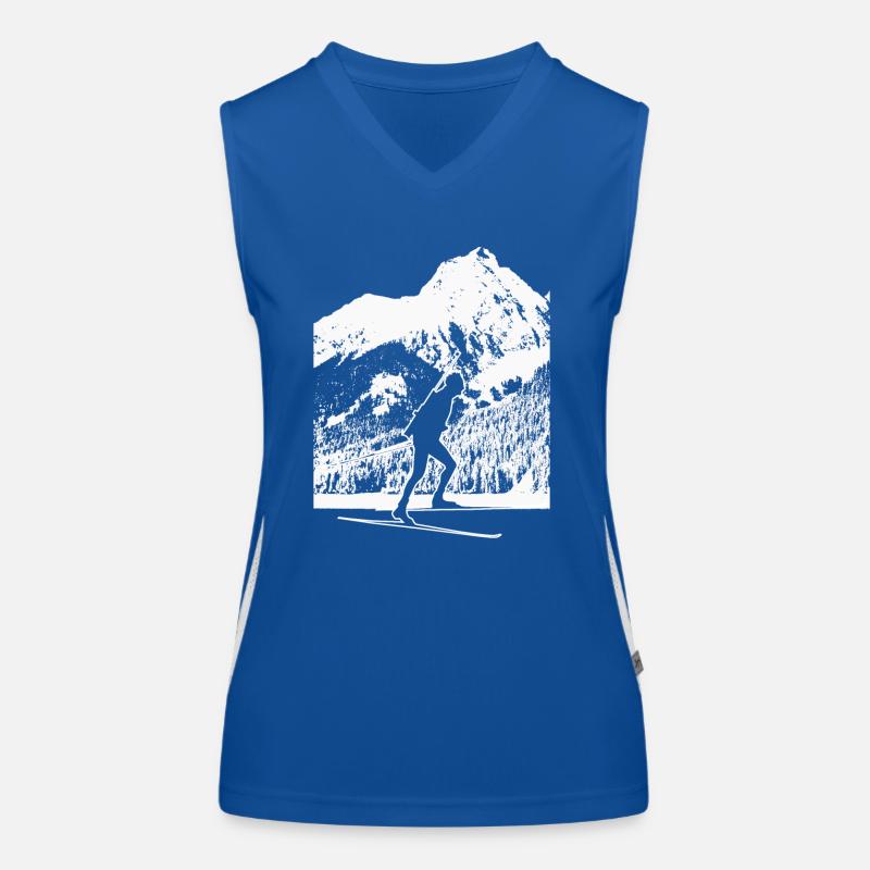 Biathlon biathlete skiing Women's Functional Contrast Tank Top