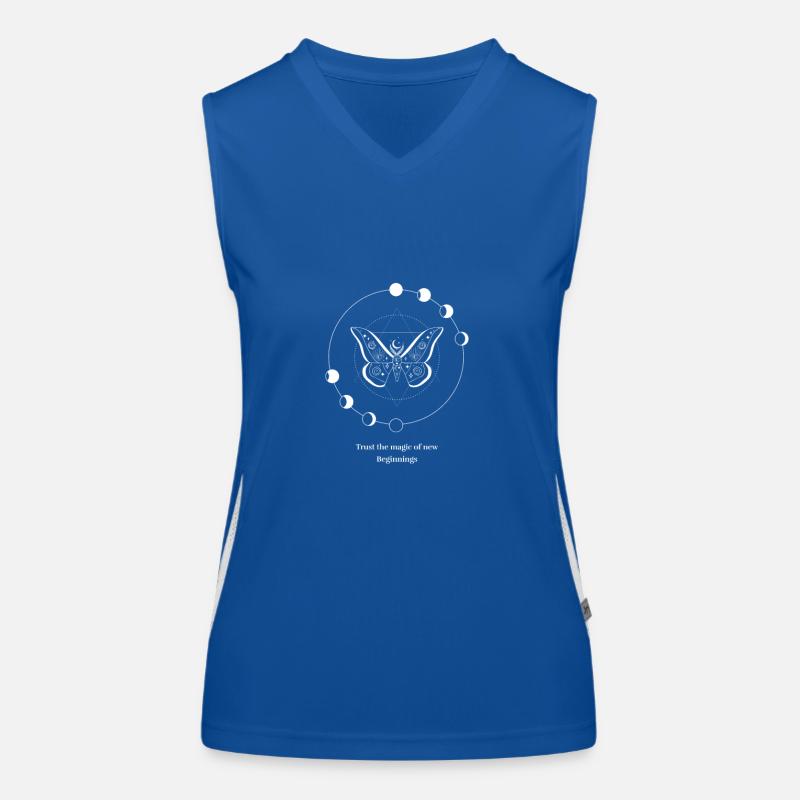 Schmetterling mit Umrandung Funktionelles Kontrast-Tank Top für Frauen