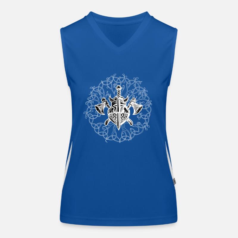 Celtic Irland Wikinger Keltisch Knoten Muster Baum Funktionelles Kontrast-Tank Top für Frauen