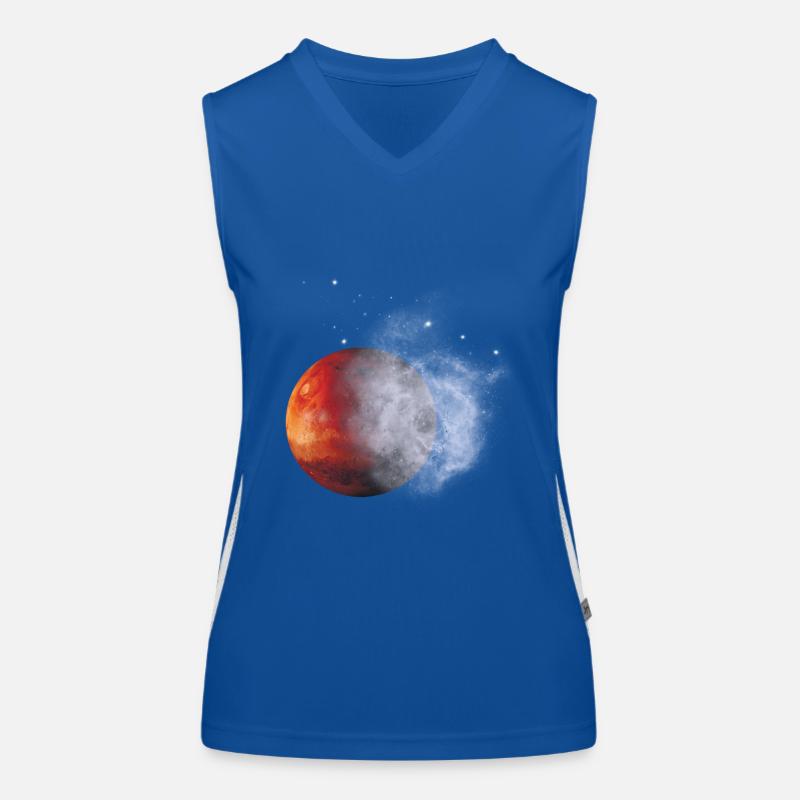 Espace spatial spatial fusée soleil brouillard Débardeur respirant contrasté Femme