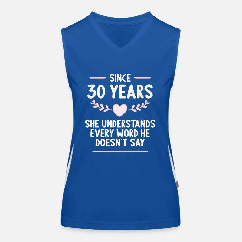 30 ans de mariage 30 ans Débardeur respirant contrasté Femme