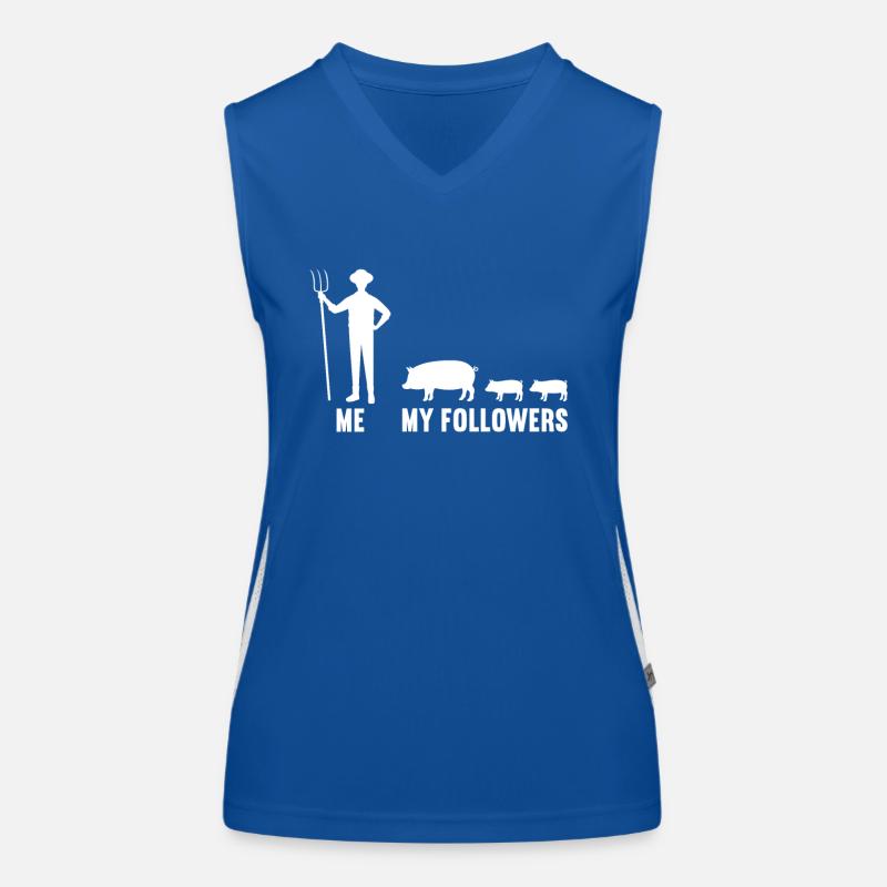 Moi et mes disciples éleveurs de cochons cochons Débardeur respirant contrasté Femme