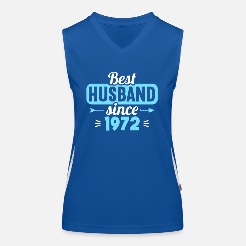 Beste Ehefrau Bester Ehemann seit 1972 Funktionelles Kontrast-Tank Top für Frauen