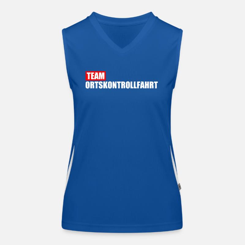 Team Ortskontrollfahrt Norddeutscher Dorf OKF Funktionelles Kontrast-Tank Top für Frauen