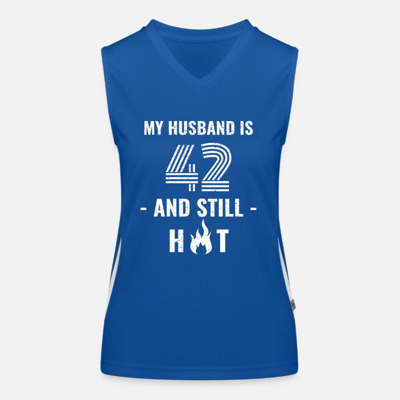 42 years birthday husband Women's Functional Contrast Tank Top