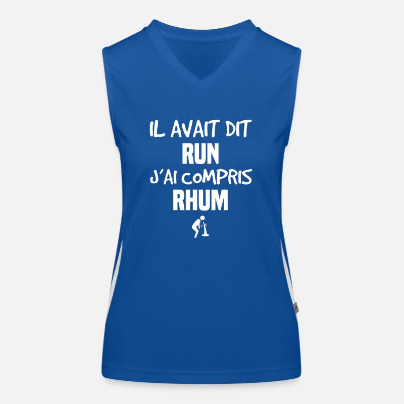 il avait dit RUN j ai compris RHUM Débardeur respirant contrasté Femme