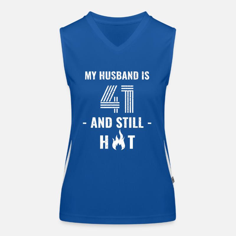 41 Jahre Geburtstag Ehemann Funktionelles Kontrast-Tank Top für Frauen