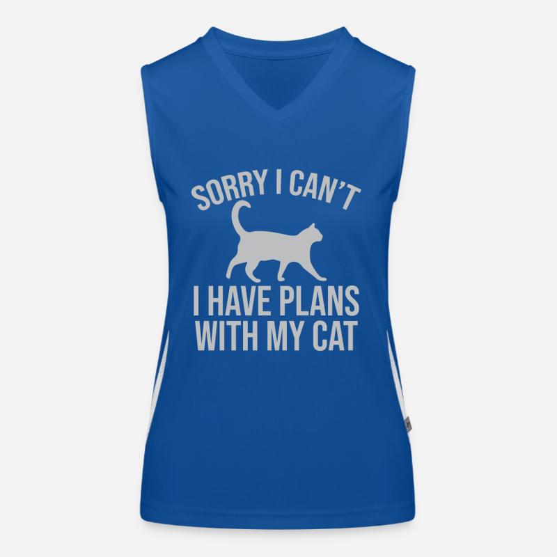 Désolé, je ne peux pas avoir de plans avec mon chat Débardeur respirant contrasté Femme