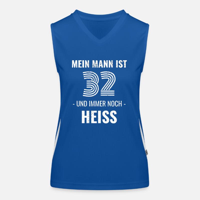 32 Jahre Geburtstag Ehemann Geschenk Funktionelles Kontrast-Tank Top für Frauen