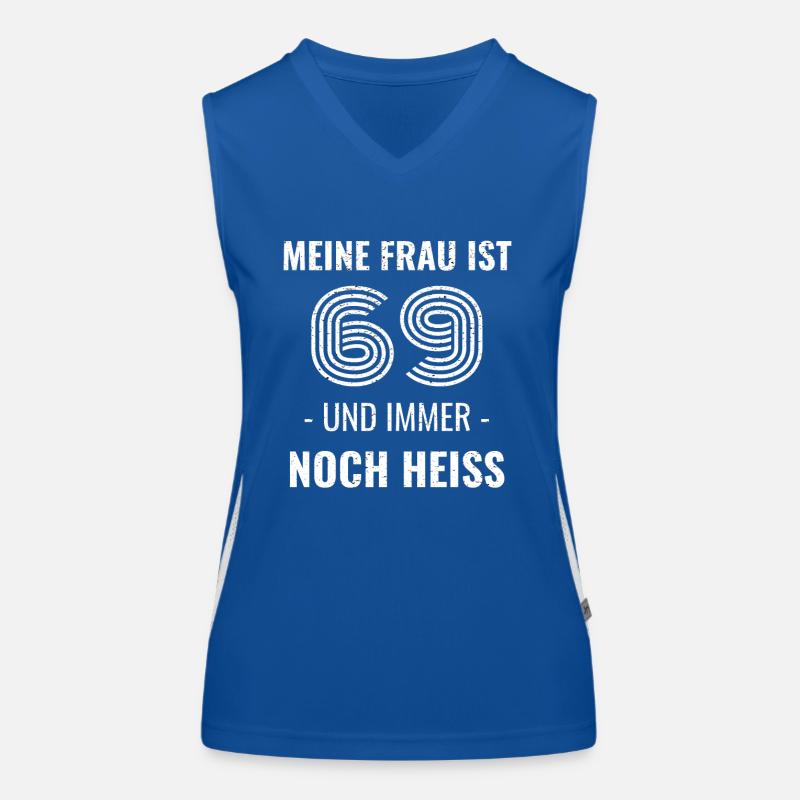 69 Jahre Geburtstag Ehefrau Geschenk Funktionelles Kontrast-Tank Top für Frauen