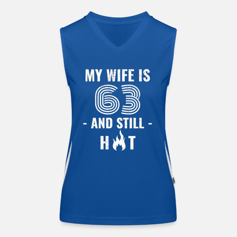 63 Jahre Geburtstag Ehefrau Geschenk Funktionelles Kontrast-Tank Top für Frauen