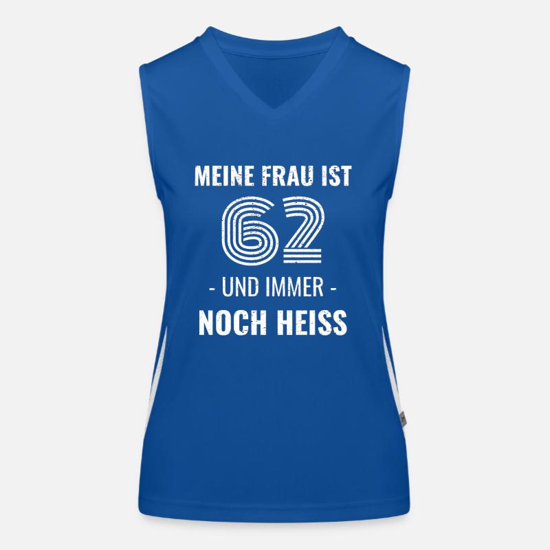 62 Jahre Geburtstag Ehefrau Geschenk Funktionelles Kontrast-Tank Top für Frauen