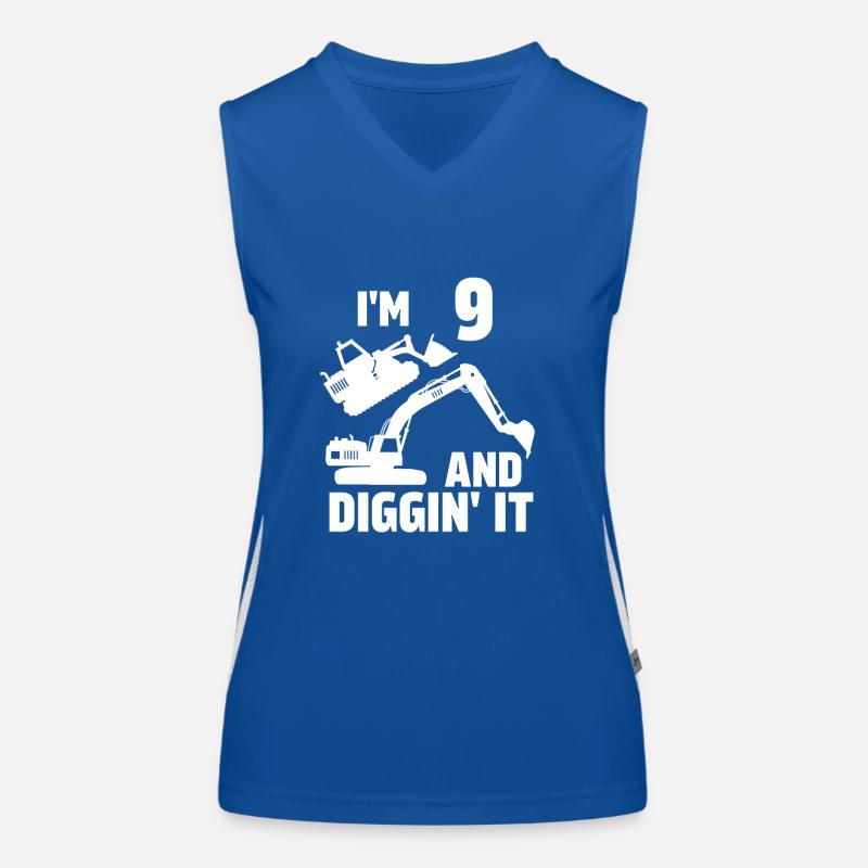 Ich bin 9 und Diggin' It Funktionelles Kontrast-Tank Top für Frauen