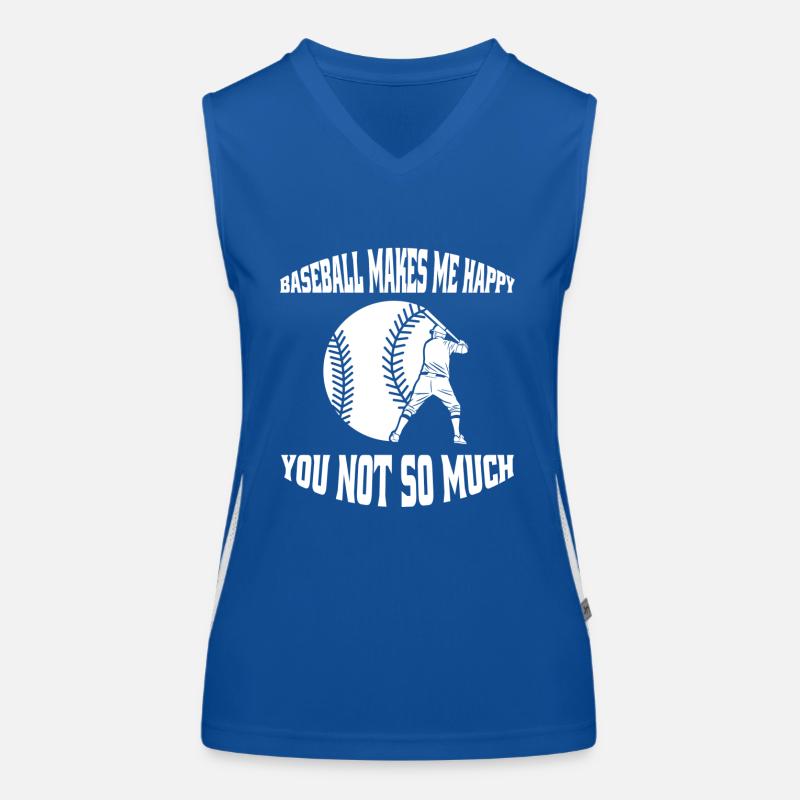 Baseball Baseball Lover Cadeau Jeu de baseball Débardeur respirant contrasté Femme
