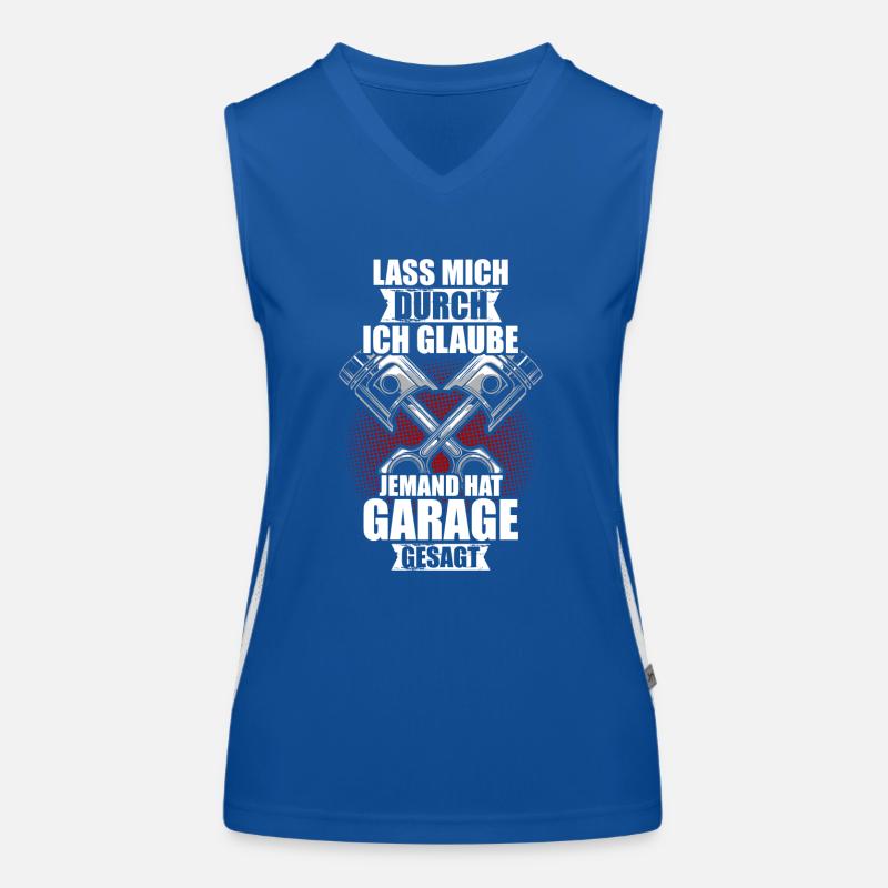 Lass mich durch Tuning KFZ Mechatroniker Schrauber Funktionelles Kontrast-Tank Top für Frauen