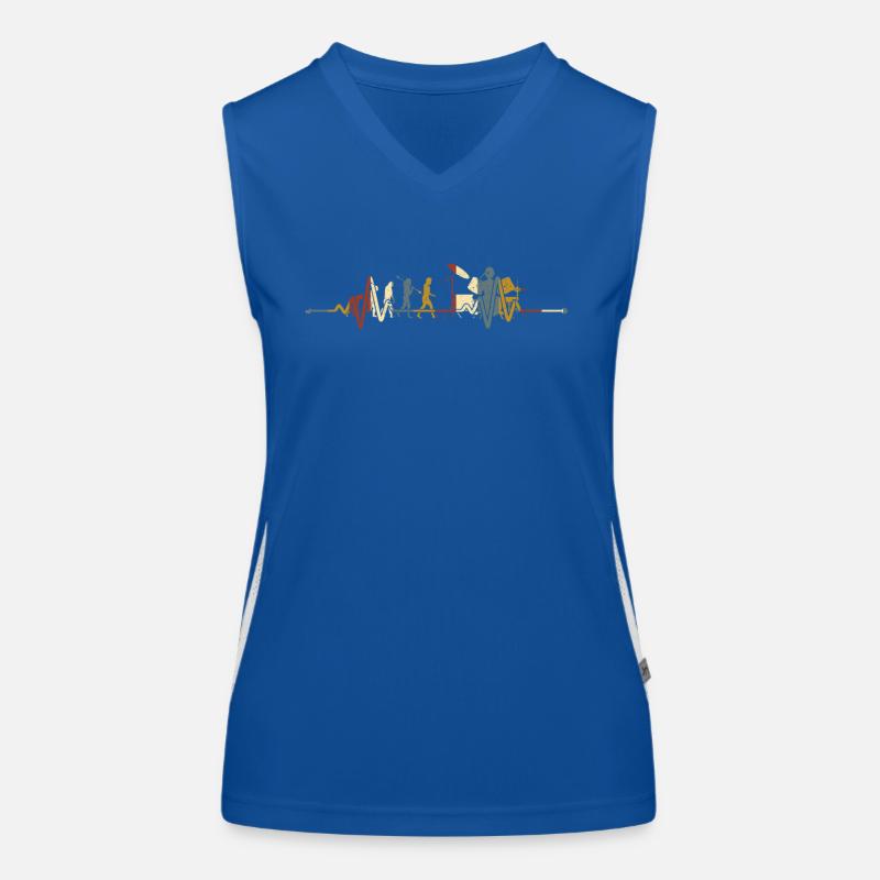 Retro Schlagzeuger Evolution Drummer Funktionelles Kontrast-Tank Top für Frauen