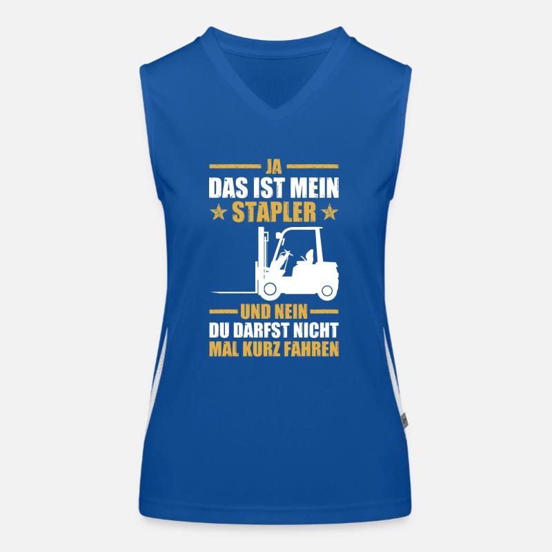 Ja das ist mein Stapler Staplerfahrer Gabelstapler Funktionelles Kontrast-Tank Top für Frauen