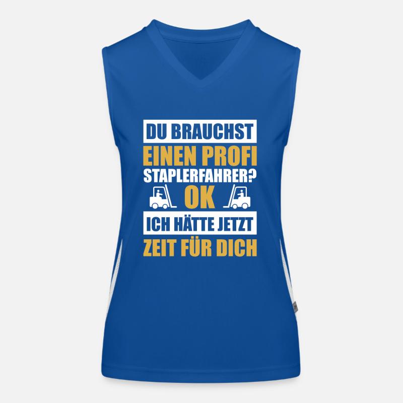 Profi Staplerfahrer Gabelstaplerfahrer Funktionelles Kontrast-Tank Top für Frauen