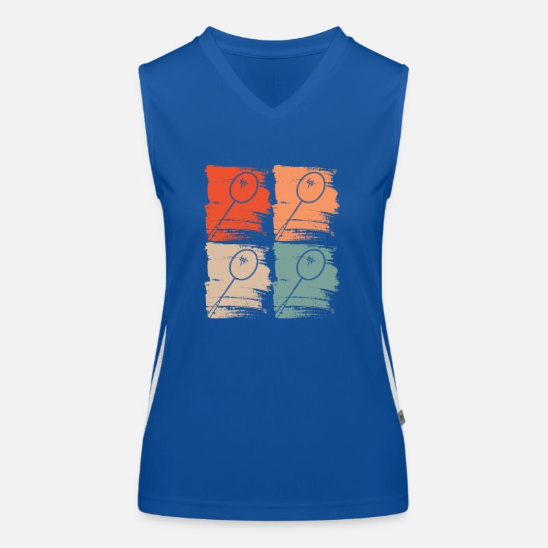 Badmintonschläger Badminton Retro Funktionelles Kontrast-Tank Top für Frauen