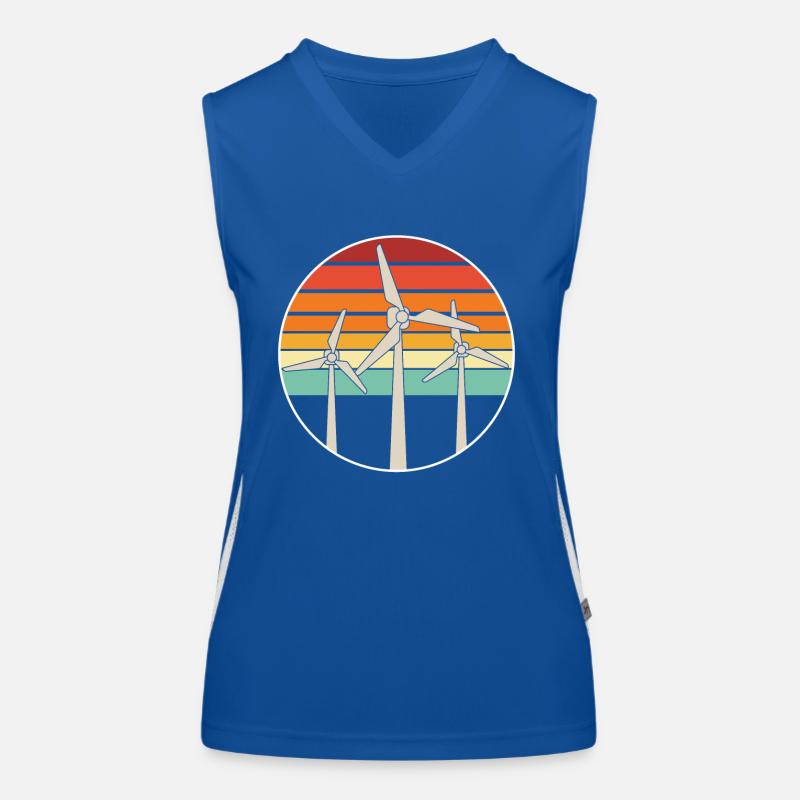 Windkraft Windanlage Windräder Windrad erneuerbare Funktionelles Kontrast-Tank Top für Frauen