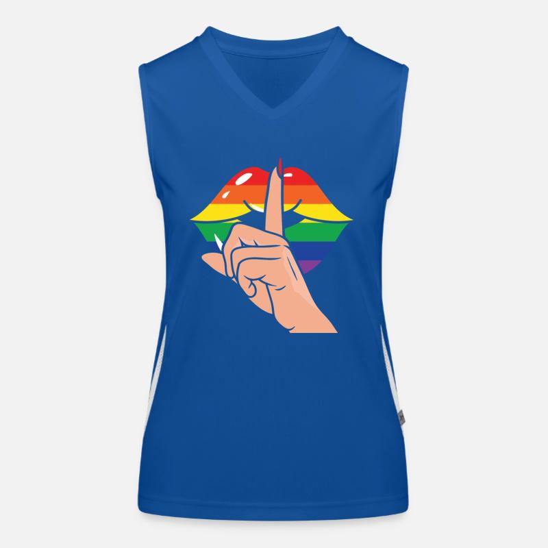 LGBTQ Nonbinary Coloré Rainbow Flag LGBTQ + Pride Débardeur respirant contrasté Femme