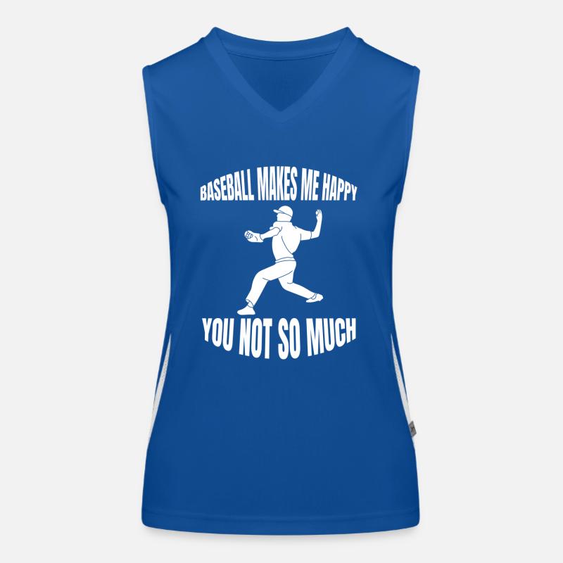Baseball Baseball Lover Cadeau Jeu de baseball Débardeur respirant contrasté Femme