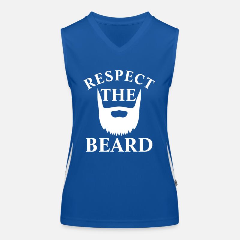 Respektiere den Bart Funktionelles Kontrast-Tank Top für Frauen