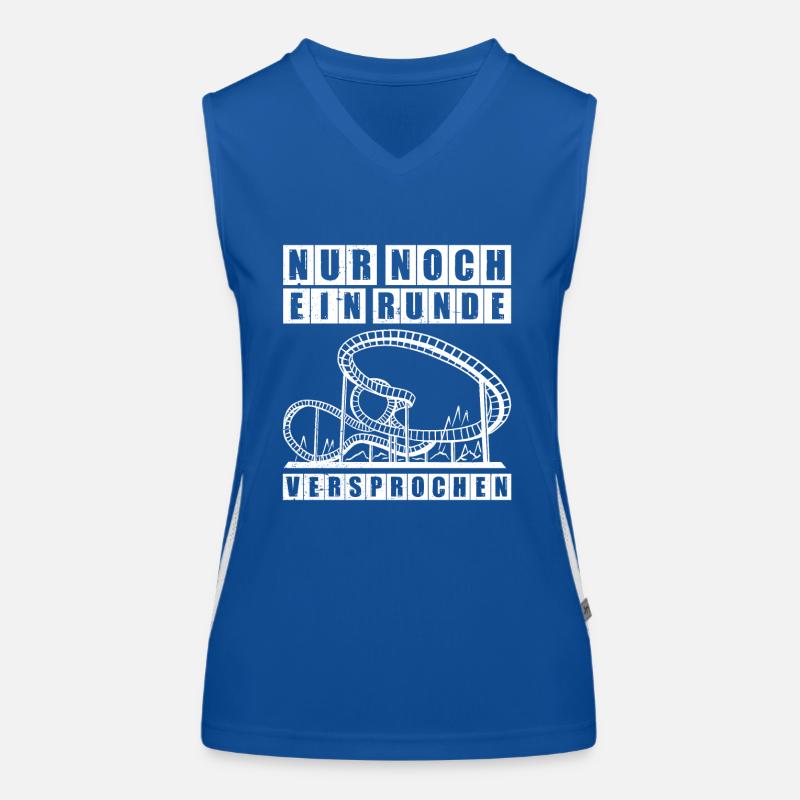 Eine Runde Freizeitpark Rollercoaster Achterbahn Funktionelles Kontrast-Tank Top für Frauen