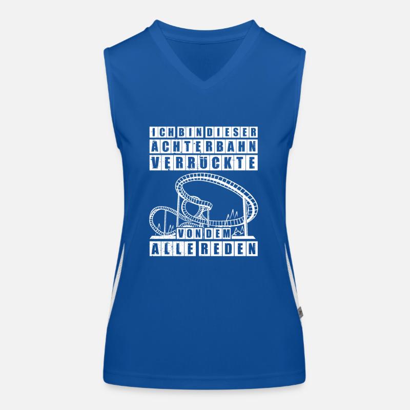 Achterbahn Verrückte Freizeitpark Rollercoaster Funktionelles Kontrast-Tank Top für Frauen