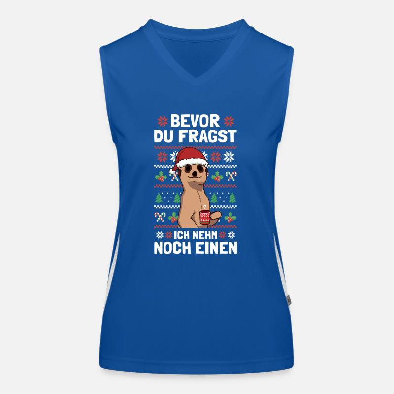 Ich nehm noch einen Weihnachtsfeier Glühwein Funktionelles Kontrast-Tank Top für Frauen