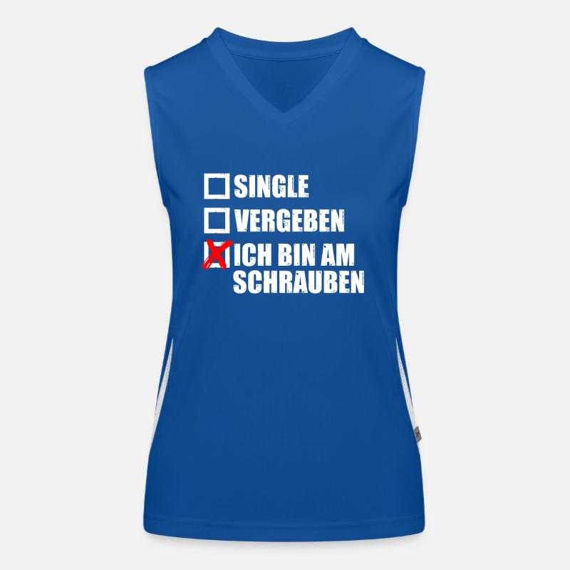 Single vergeben Tuning KFZ Mechaniker Schrauber Funktionelles Kontrast-Tank Top für Frauen