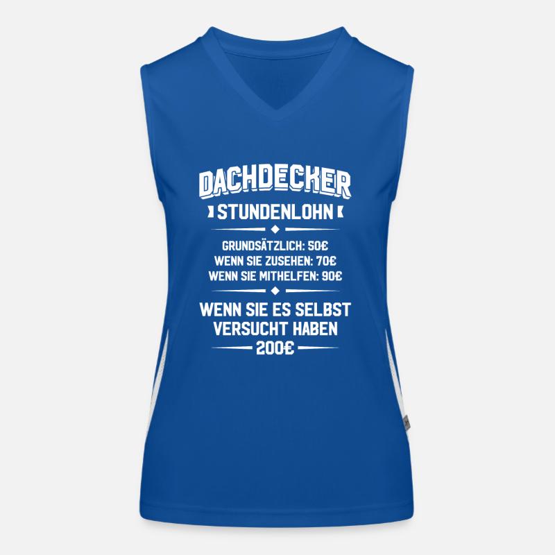 Dachdeckermeister Dachdecker Stundenlohn Funktionelles Kontrast-Tank Top für Frauen