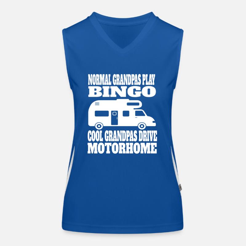 Wohnmobil Großvater Camper Camping Opa Wohnwagen Funktionelles Kontrast-Tank Top für Frauen
