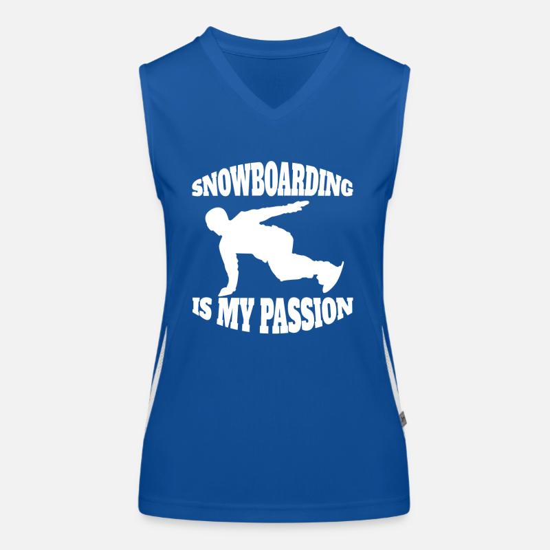 Snowboard Wintersport Snowboardfahrer Spruch Funktionelles Kontrast-Tank Top für Frauen