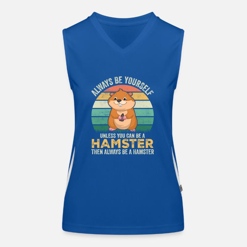 Hamster Always Be yourself Rigolo Débardeur respirant contrasté Femme
