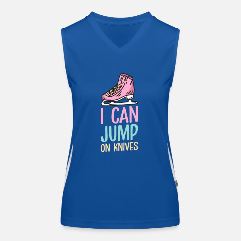 Eislauffigur Skating Punschlittschuhe Funktionelles Kontrast-Tank Top für Frauen