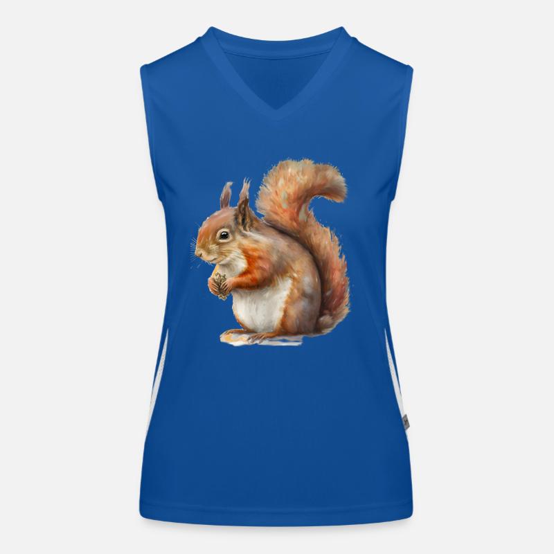 Squirrel, funny tree mouse Women's Functional Contrast Tank Top