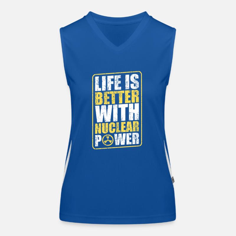 Nuclear Energy Radiation Nuclear Power Engineer Women's Functional Contrast Tank Top