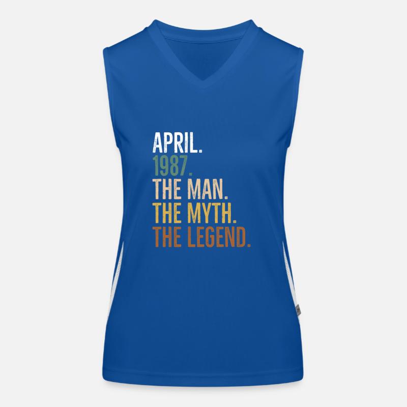 April 1987 Der Mann Der Mythos Die Legende Funktionelles Kontrast-Tank Top für Frauen