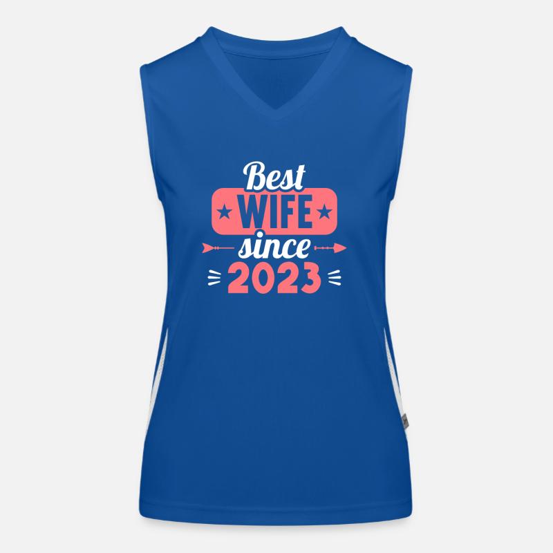 beste Ehefrau seit 2023 1.Hochzeitstag Funktionelles Kontrast-Tank Top für Frauen