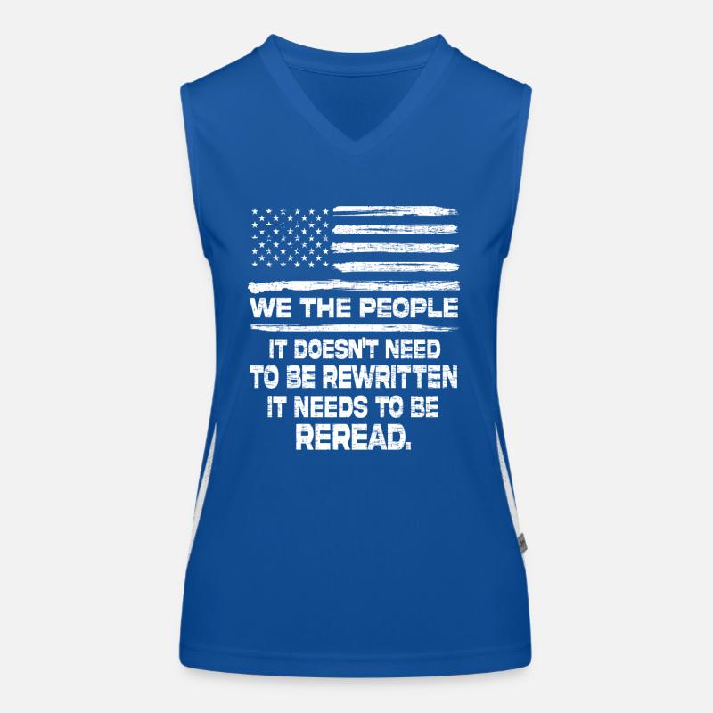 It Doesn't Need To Be Rewritten Constitution Usa Women's Functional Contrast Tank Top