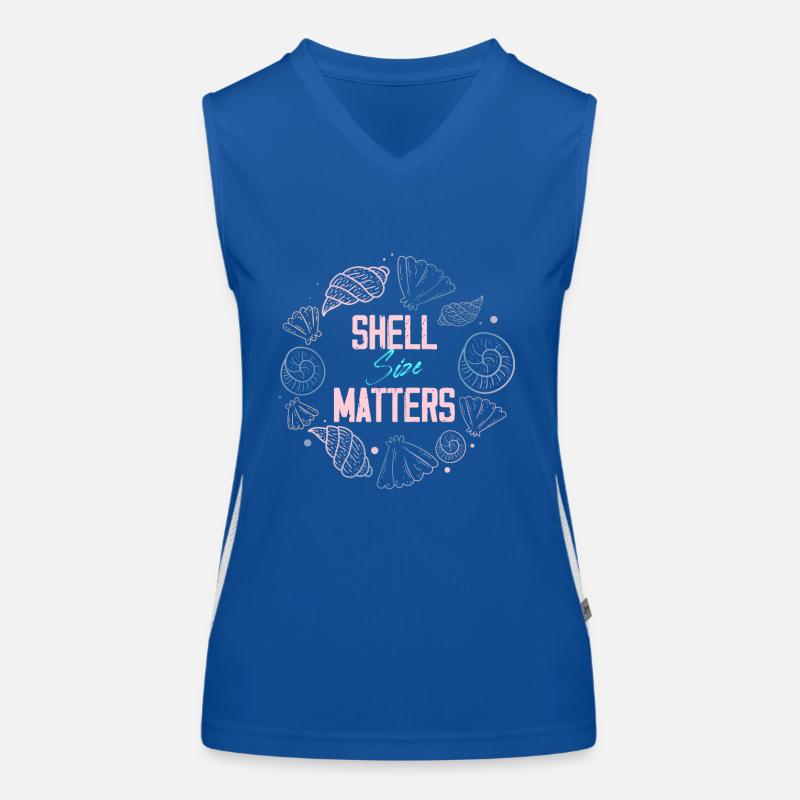shell size matters Design for a shell enthusiast Funktionelles Kontrast-Tank Top für Frauen