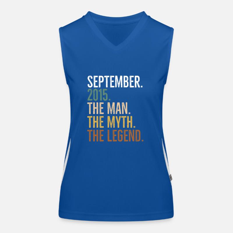 September 2015 Der Mann Der Mythos Die Legende Funktionelles Kontrast-Tank Top für Frauen