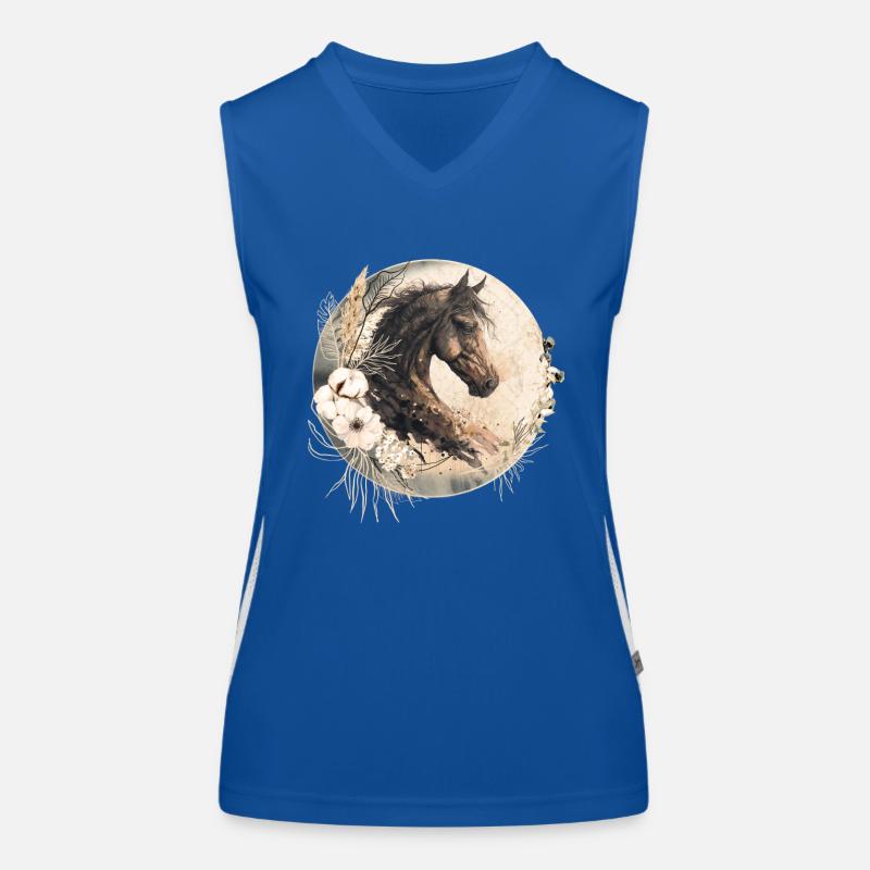 Cheval Boho Débardeur respirant contrasté Femme
