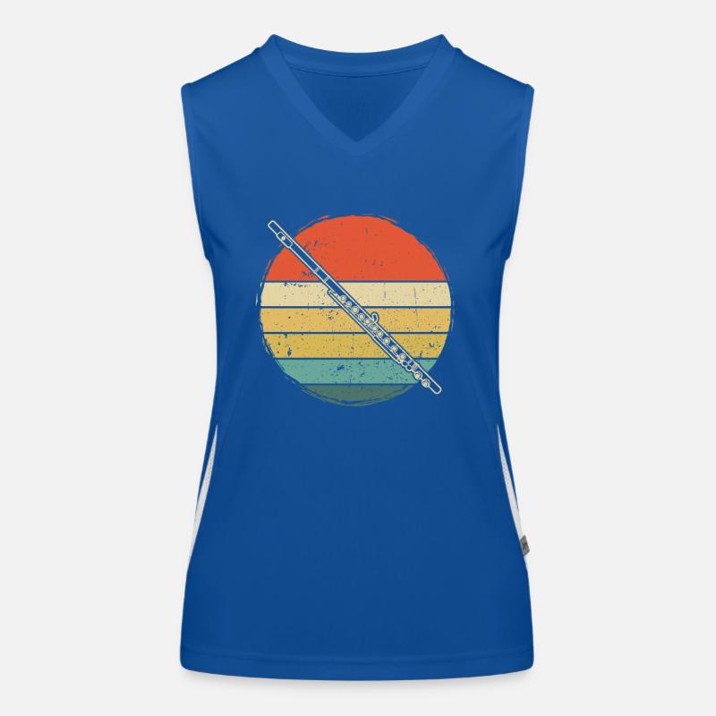 Querflöte Querflötenspieler Querflötist Funktionelles Kontrast-Tank Top für Frauen