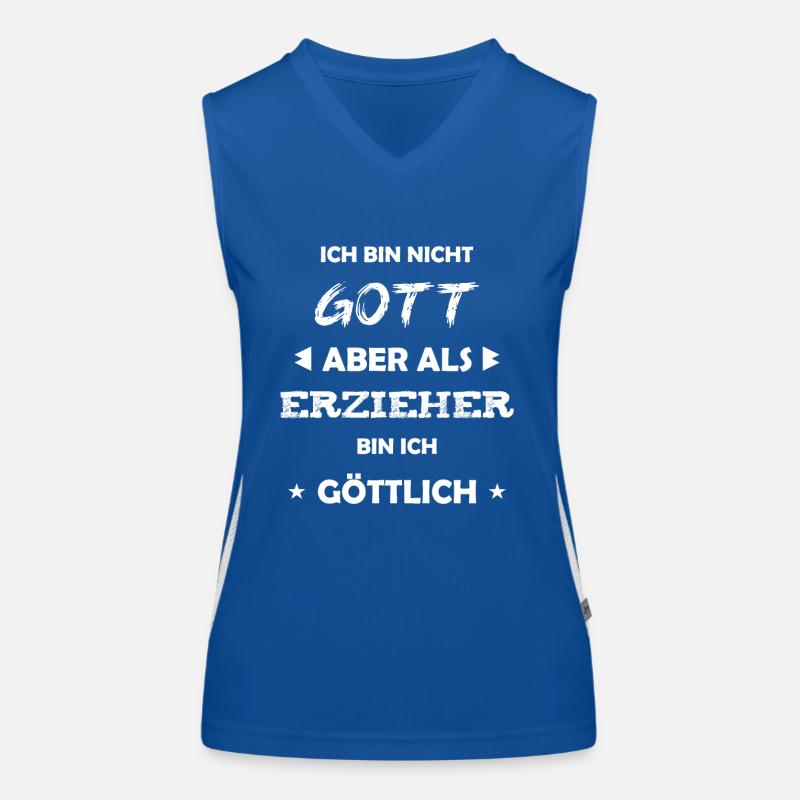 Erzieher Geschenk Spruch Funktionelles Kontrast-Tank Top für Frauen